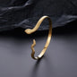 Fashionable and simple snake-shaped bracelet, open stainless steel snake head bracelet for women, gift for girls