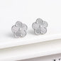 Metal Laser Five Leaf Flower Bracelet Necklace Earrings Jewelry Set Classic For Woman Stainless Steel Jewelry Daily Wear Clover