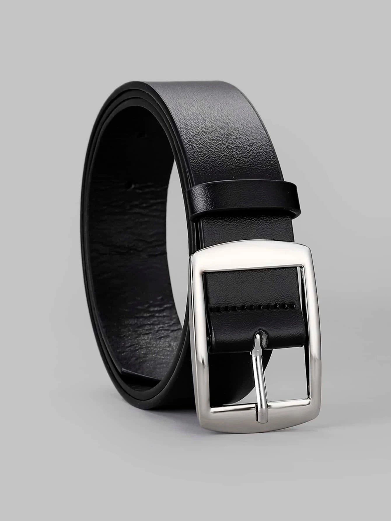 Men's Work Business Dress Casual Versatile Fashionable Pu Leather Belt with Single Prong Buckle Fashion & Classic Designs