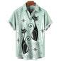 2024 Men's classic hawaiian shirts 3D Prints Cat graphics summer short sleeve shirts for hawaii style fashion unisex basic shirt